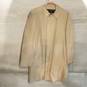 London Fog Men’s Tan Trench Coat with a Removable Faux Fur Lining